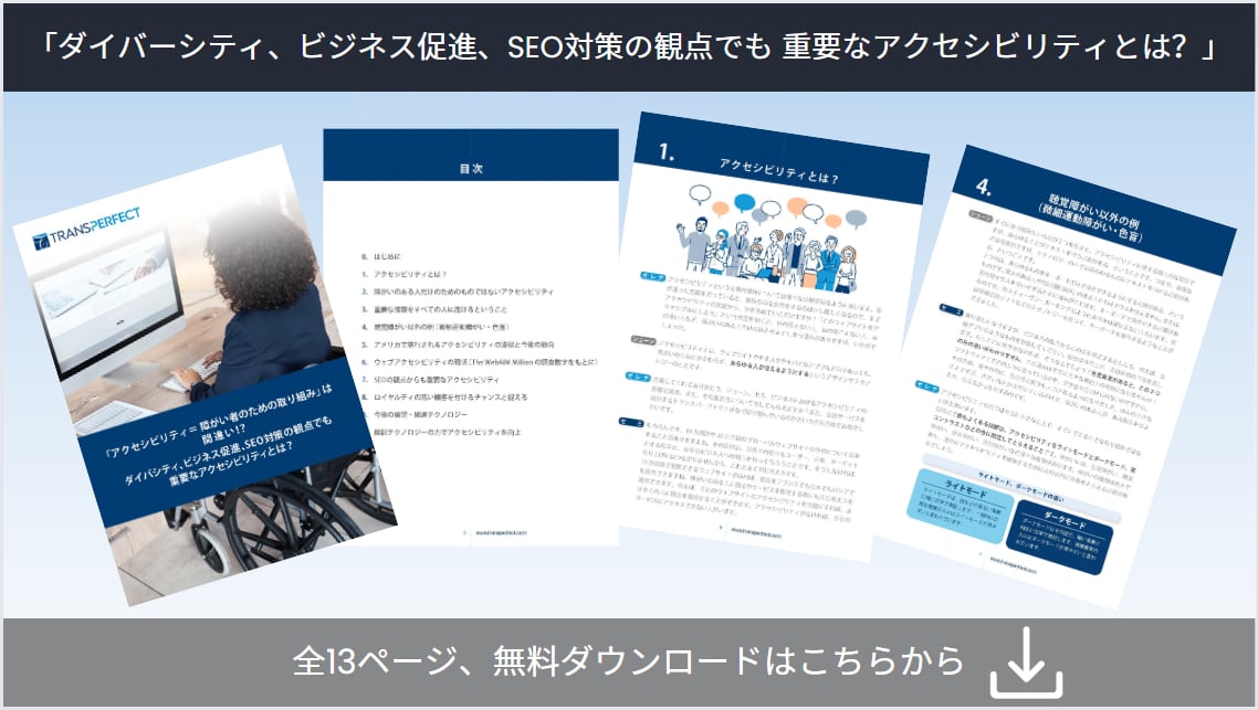 ダイバーシティ、ビジネス促進、SEO対策の観点でも 重要なアクセシビリティとは？