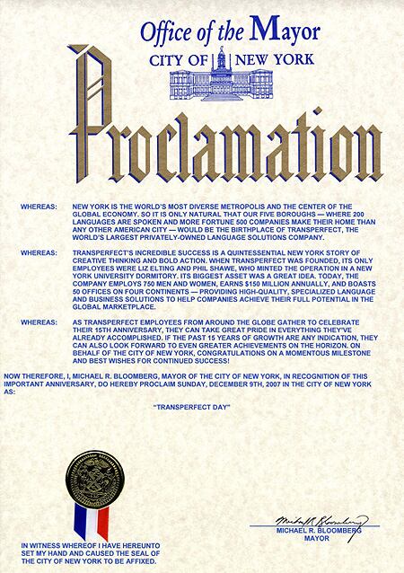 proclamation