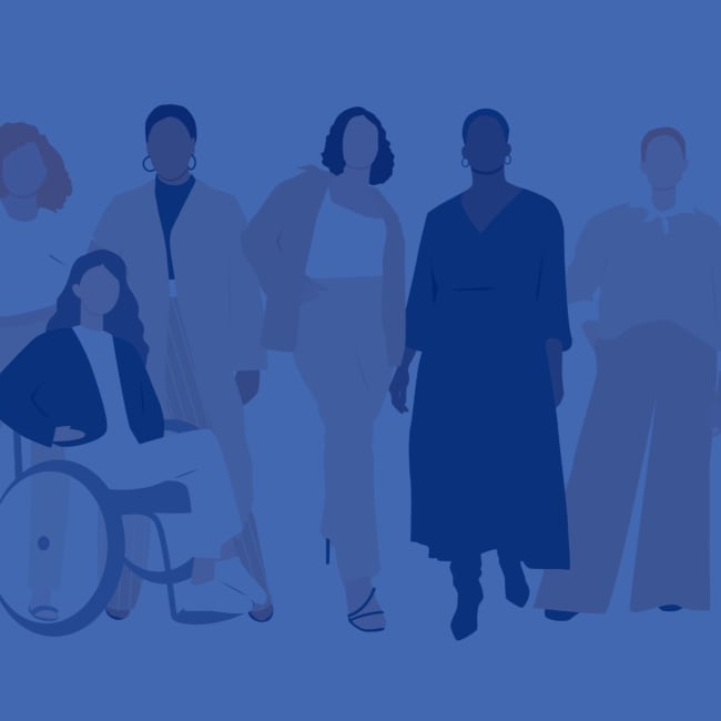 An illustration of a group of diverse women