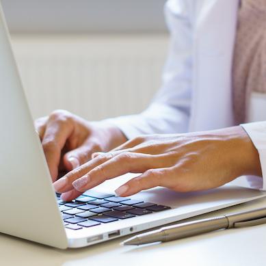 person on laptop