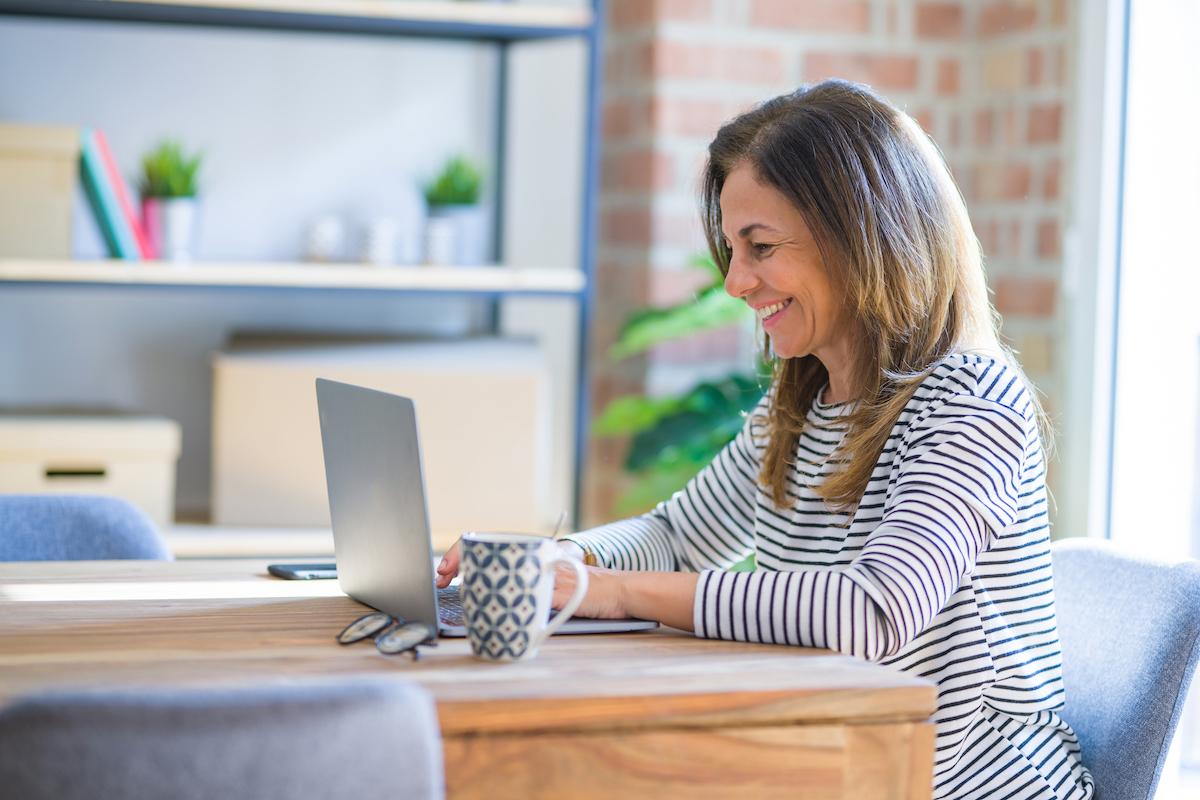 person on laptop